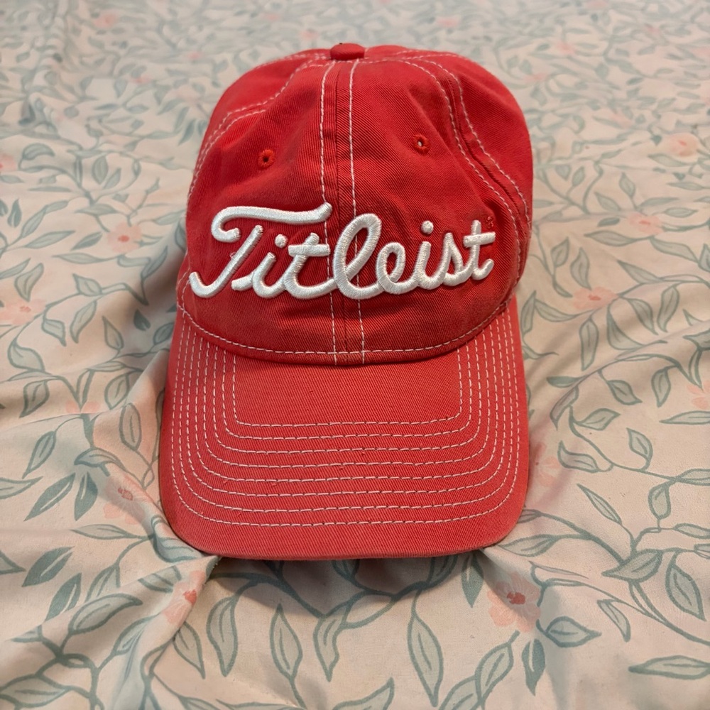 Titleist Red Cap with White Embroidery